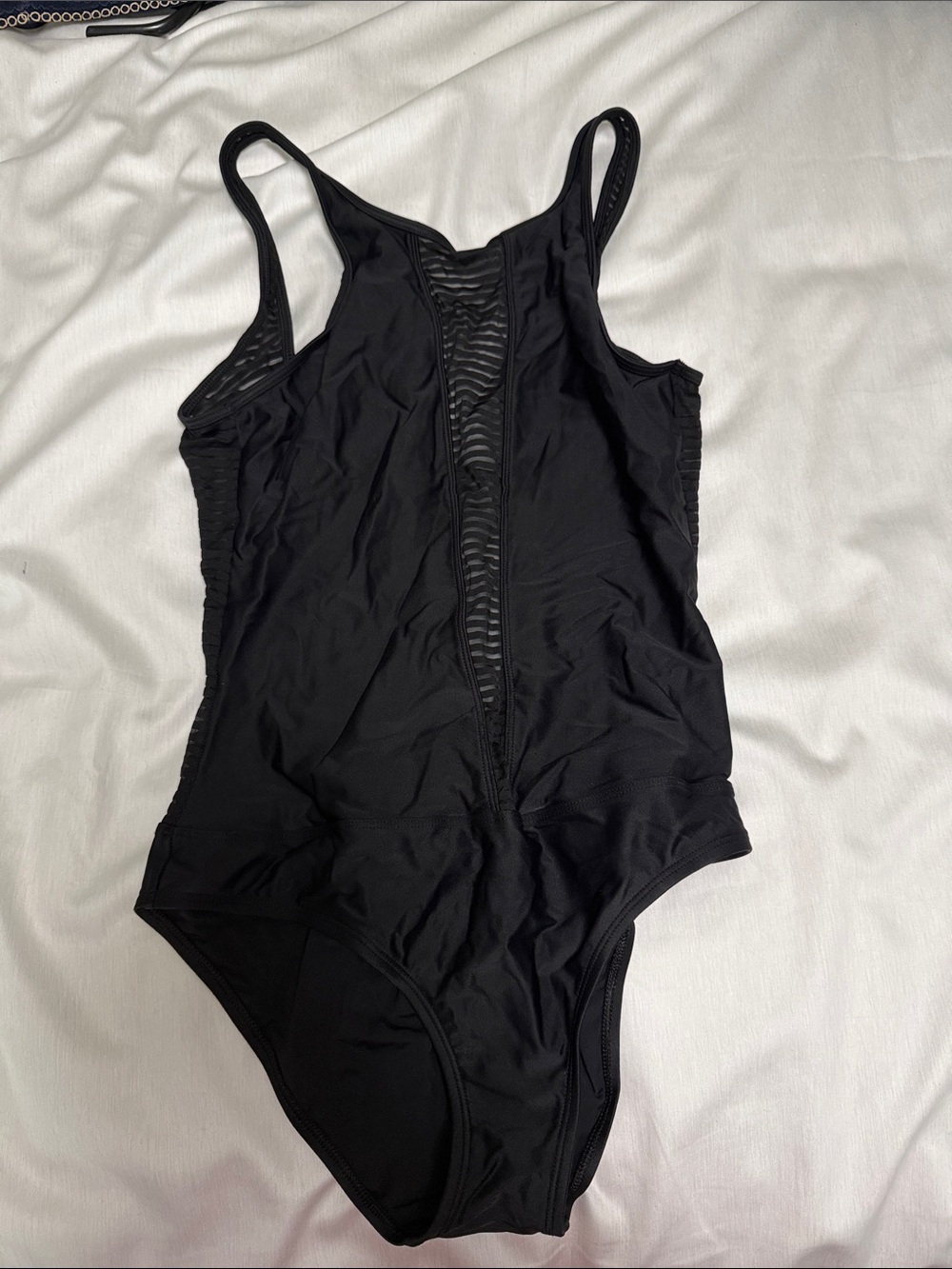 Body Glove Black One-Piece Mesh-Detail Swimsuit